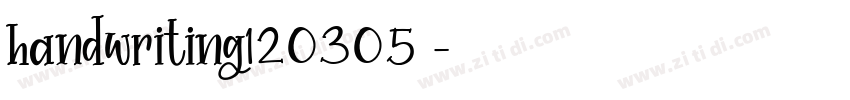 handwriting120305 字体转换